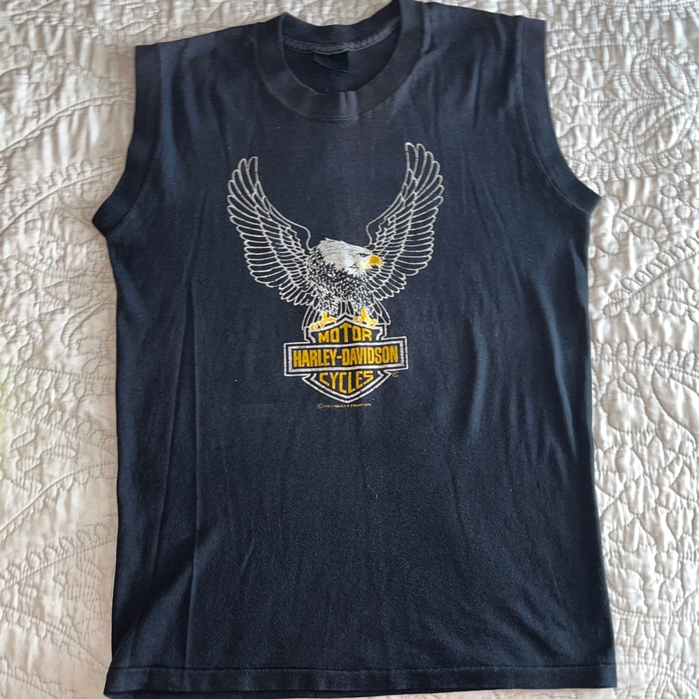Harley-Davidson vintage Black Graphic Tank Top M